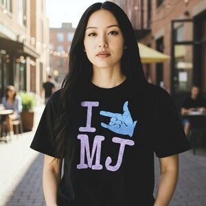 Vintage ASL Love Michael Jackson graphic Tshirt 90’s, Y2K size S/M